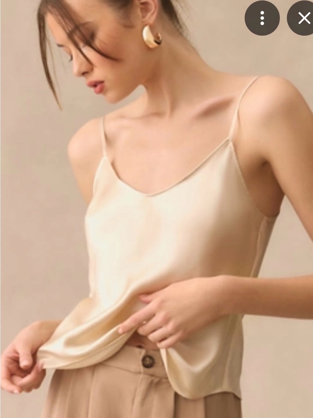 Reformation Teddy Top in Ivory